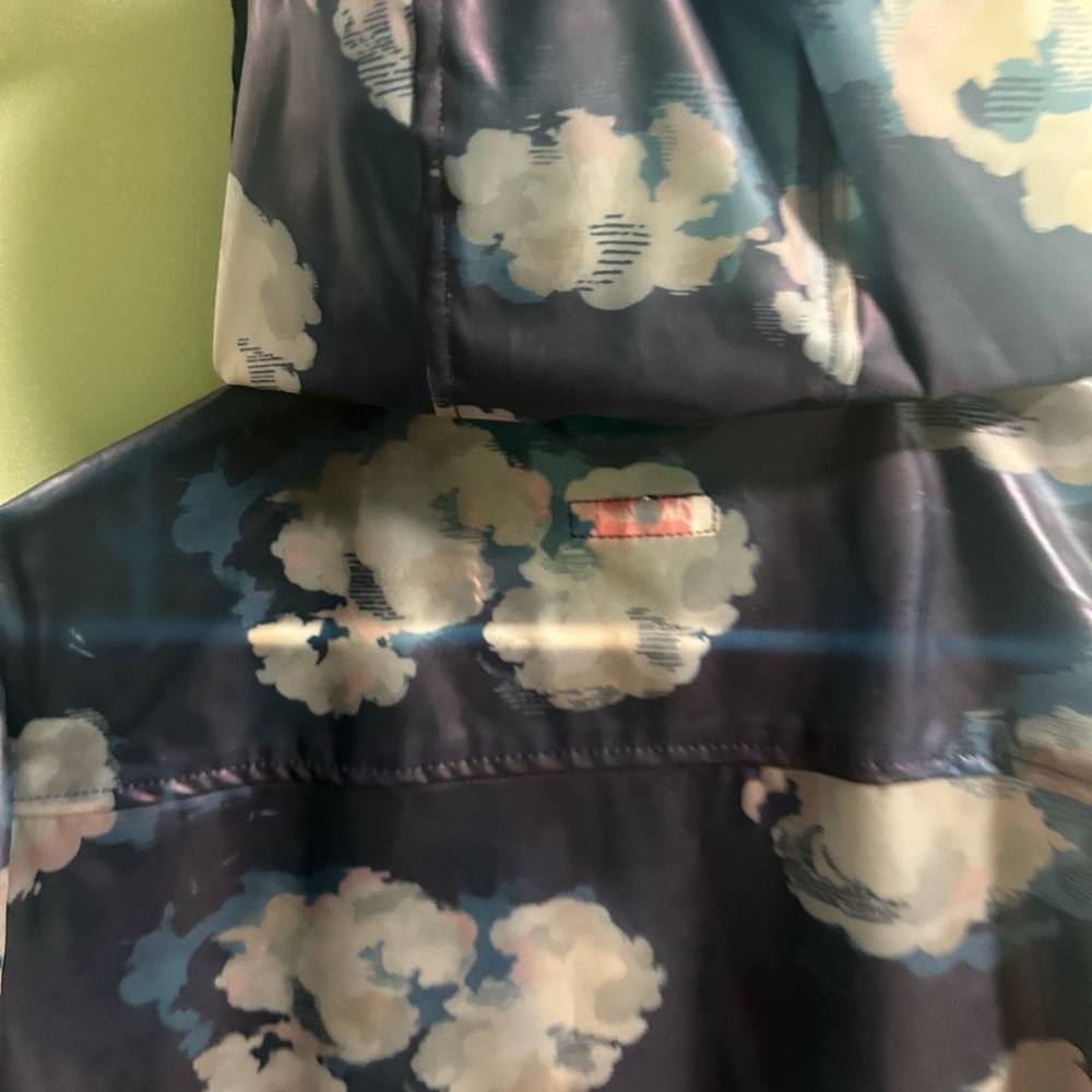 Cath Kidston Clouds Raincoat UK 10 Blue Hooded Jacket - Picture 5 of 6
